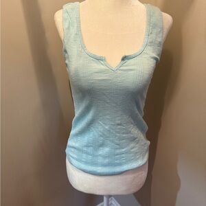 Urban Outfitters Sky Blue Ribbed Tank Top